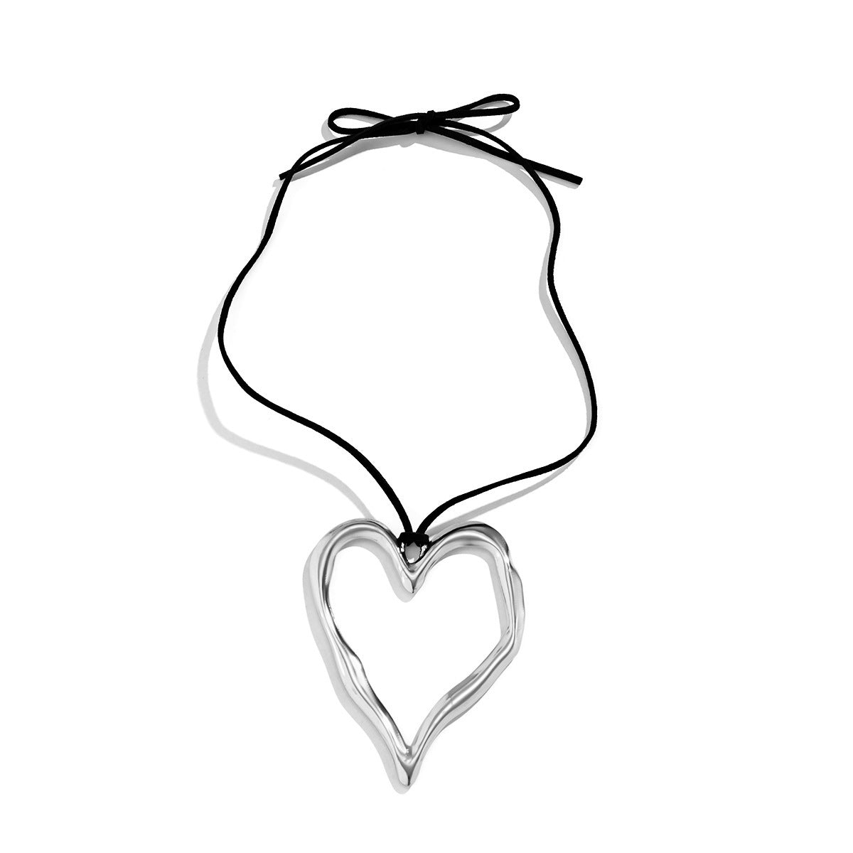 Wholesale Sweet and Cool Exaggerated Big Heart Alloy Necklace